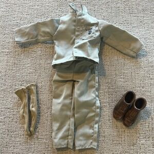 Vintage G.I. Joe Hasbro USMC Marine Uniform HBT Shirt Pants Boots Socks Set 12"